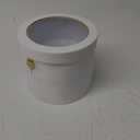 UNIKPACKAGING Premium Quality Round Flower/Gift Box 2 TIER w Lid, Size 7.8 dia x 7 inch for Luxury Arrangements (White)