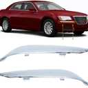 Front Bumper Molding Chrome Trim LH & RH Set Replacement for 300 2011-2014