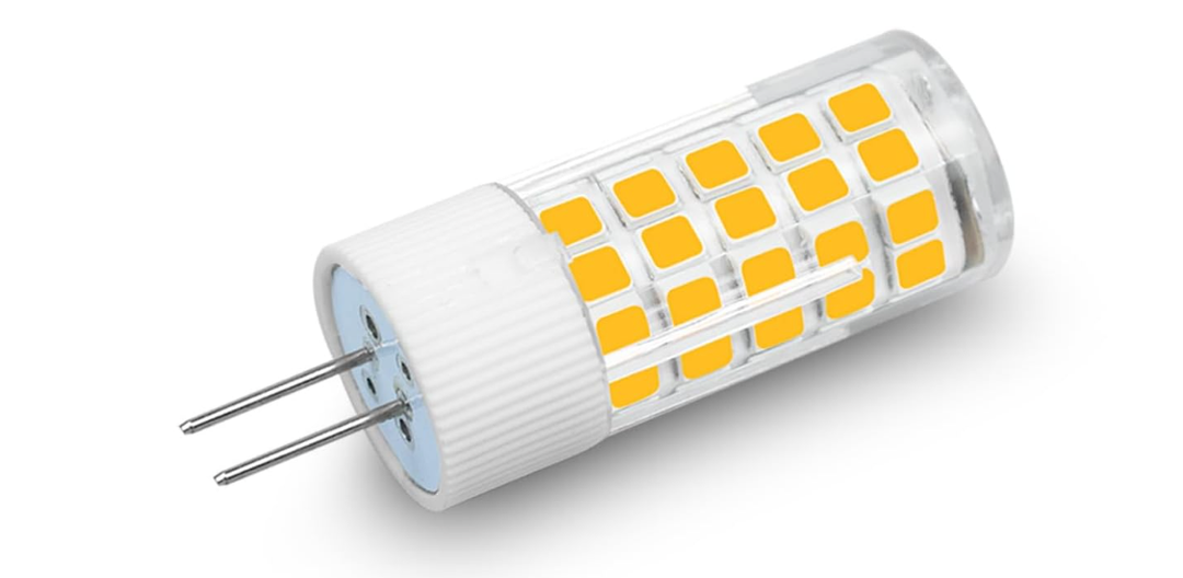 ZHENMING G4 LED Bulbs 110V-130V (Not Low Voltage 12V) G4 Bi-Pin Base Spotlight Lighting Dimmable 5W Warm White 3000K Replace 45W G4 Halogen Lamp, for Under-Cabinet Lights, Ceiling Lights, Pack of 4