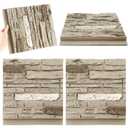 2 Pack DIY 14.1in x 11.8in Faux Wall Covering Panel for Interior Exterior Decor Stone Siding Panel Artificial 3D Veneer for Outdoor Home Improvement Projects (Stylish)