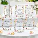 6 Pcs Wildflowers Wedding Table Decorations Take One Sign Thank You Acrylic Sign Centerpieces with Stand 5 x 7" Wedding Birthday Party Decorations for Guests Gifts