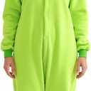 Adult Onesie Animal Pajamays Sleepwear Christmas Costumes Unisex One Piece Cosplay Suit for Women and Men (Green, M)