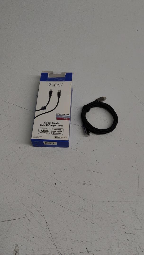 ZGear 6 Foot Braided Sync & Charge Cable For Lightning to USB C Metal Housing