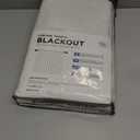 INOVADAY 100% Blackout Curtains for Bedroom, Black Out Curtains 84 Inch Long, Clip Rings Linen Blackout Drapes, Thermal Insulated Room Darkening for Living Room, 2 Panels - Beige,W50xL84