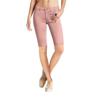 Hybrid & Company Women's Ultra Stretch Perfectly Shaping Mid Rise Skinny Bermuda Shorts with Pockets (XXXL)