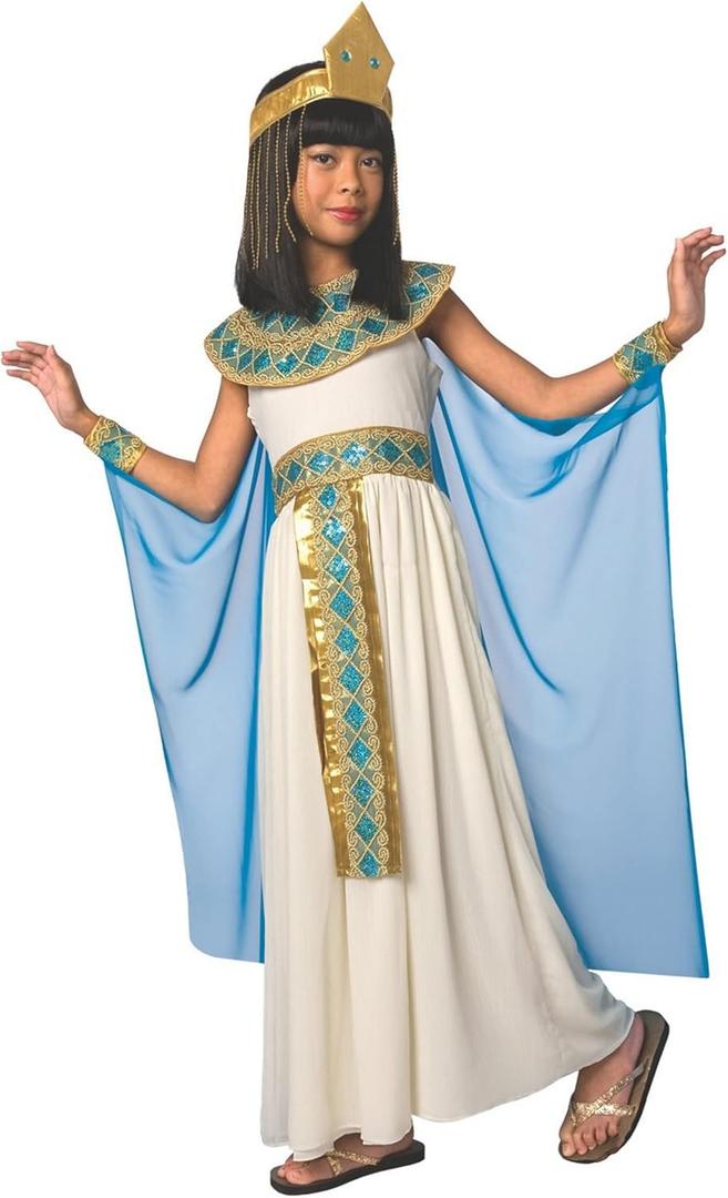 Morph Cleopatra Costume Kids, Egyptian Costume Kids, Cleopatra Outfit for Girls (Medium)