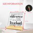 Never Underestimate the Difference You Made Farewell Acrylic Desk Decorative Sign, Goodbye Gifts for Coworkers, Going Away Decor for Desk Party
