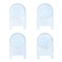 4PC Bee Hive Feeder White Beehive Entrance Feeder with Lid Bee Sugar Water Feeder of Beekeeping Supplies