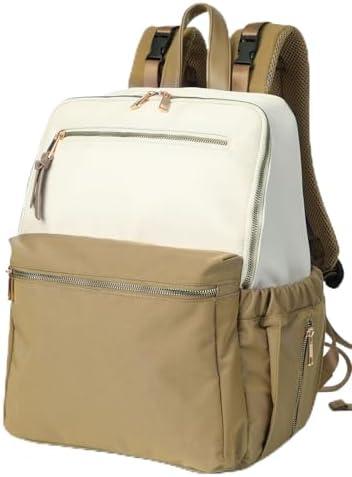 ILCOLPO Diaper Bag Backpack, Nylon Baby Bag with 19 Pockets, Large Baby Diaper Bag for Boys Girls, Diaper Bag Insert, Changing Pad, Insulated Pockets, Stroller Straps, Khaki