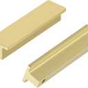 Goldenwarm 10 Pack 3 Inch Kitchen Cabinet Handles Matte Gold Drawer Pulls for Bathroom Gold Cabinet Handles Dresser Drawer Hardware (3in Hole Centers)