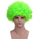 3 x FREE BEAUTY Fluffy Afro Synthetic Clown Wig for Men Women Cosplay Anime Party St. Patrick's Day Christmas Halloween Fancy Funny Wigs (Green)