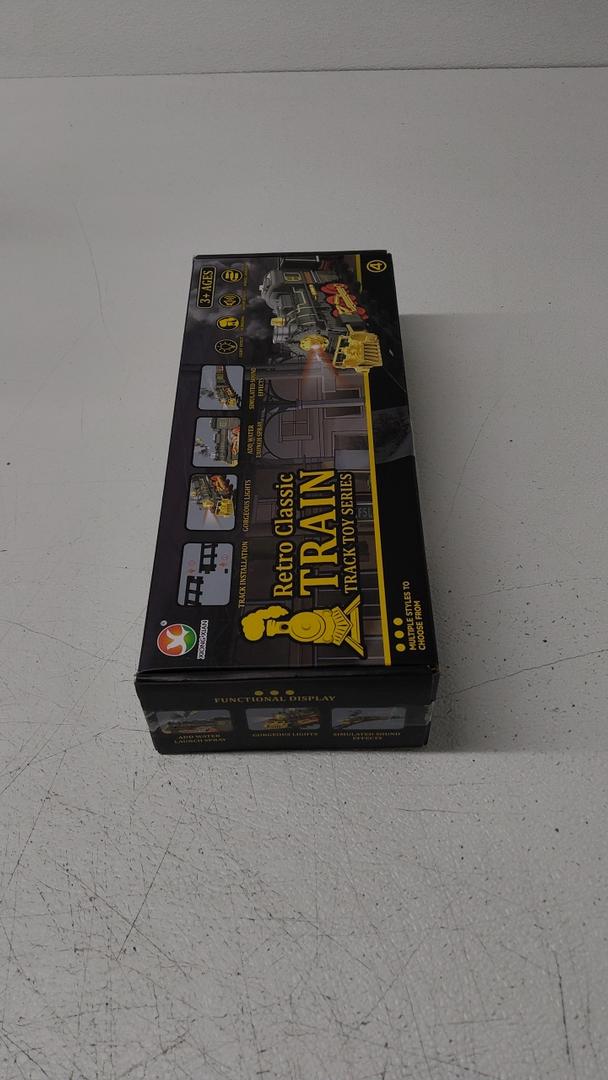Electric Train Set with Realistic Sound, Smoke & LED Lights - Kids Steam Railway Toy for Ages 3+