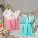IN-JOOYAA 10 Pcs Small Gift Bags with Tissue Paper Square Gift Bags 6x6x6 Inches with Handles for Gift Giving (Brown)