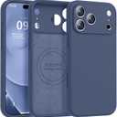 Ktele Magnetic for iPhone 17 Pro Max Case [Compatible with Magsafe] [Premium Silicone Satin-Smooth Touch] Slim Shockproof Anti-Scratch Microfiber Lining Case, 6.9 inch, Navy Blue