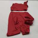 Vssjavun Women's 2 Piece Outfits Sexy Sleeveless One Shoulder Crop Tops Bodycon Capri Pants Sets (Burgundy, Red)