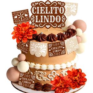 Cielito Lindo Cake Decorations Cielito Lindo Party Decorations Brown Mexican Cake Topper Barro Themed Baby Shower Cinco de Mayo Fiesta Party Supplies
