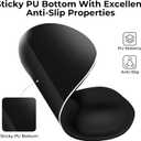 EooCoo Ergonomic Mouse Pad with Gel Wrist Rest Support Middle Concave Design, Relieve Wrist Pain Mousepad, Non-Slip Base for Laptop, Computer, Office Desk Accessories, Carpal Tunnel Syndrome (Black)