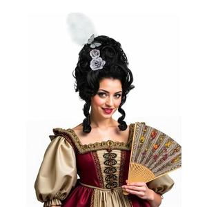 STfantasy 60s Beehive Wig – Pinup & Dragqueen Curly Wig for Women, Victorian Hair Style, Dramatic Volume, Flirty Curls, Party & Costume Essential, Heat Resistant Fiber(Black)