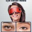 Heated Eye Mask - Cordless Eye Mask for Dry Eyes, Eye Relief, Improved Sleep, Washable Eye Heating pad for Travel and with Replaceable Shell