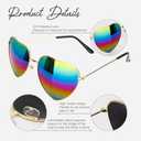 Heart Sunglasses Womens Trendy Sunglasses for Women Halloween Party Favors Fashion Cute Cool Metal Frame