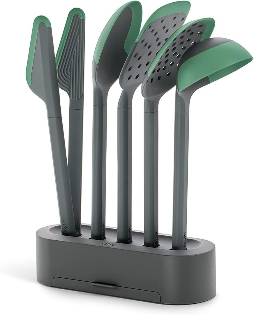Lku Essential Cooking 5-Piece tool set, Grey with Green