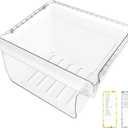 UPGRADED DA97-08692B Refrigerator Crisper Drawer Bin Compatible with Samsung Refrigerator Drawer Replacement RS25J500DSR RS25J500DSG RS25H5000SR DA97-08692A for Samsung Fridge Drawer Bottom