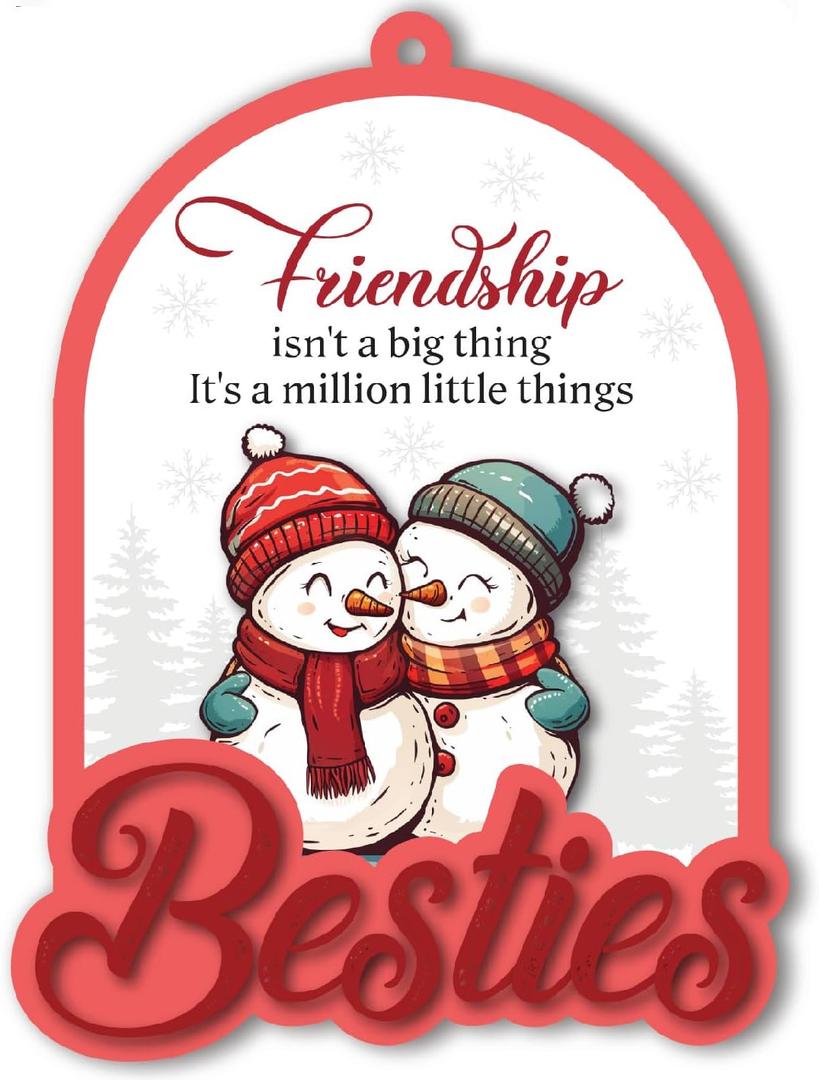 Friend Christmas Ornament, Friendship Ornament for Women, Best Friends Christmas Keepsake, Xmas Gift for Best Friend, Bestie, BFF, Soul Sister, Holiday Decor