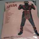 Spooktacular Creations Halloween Ninja Costume Kids, Ninja Dragon Jumpsuit Set, Boys Halloween Costume for DressUp Party (Large(10-12 yrs), Black+Red)