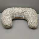 Boppy Nursing Pillow - Ergonomic Bottle & Breastfeeding Pillow, Higher, Firmer & Larger, Water-Repellent with Washable Organic Cotton Cover, Baby Safety Alliance Verified - Green Cut Out Leaves