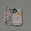 HAOPINSH for iPhone 16 Wallet Case with Card Holder, Floral Flower Pattern Back Flip Folio PU Leather Kickstand Card Slots Case for Women Girls, Double Magnetic Clasp Shockproof Cover 6.1"