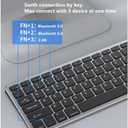 Portable mini Wireless Bluetooth Keyboard and Mouse Combo, Bluetooth 3.0/5.0/2.4G, Multi-Device pc,Laptop,Phone,ipad,Windows,iOS,Android Compatible, Rechargeable,78KEY,11.2inch Length (Gray)
