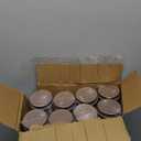 novelinks 8 oz Clear Plastic Jars with Airtight Lids, 32 Pack Plastic Mason Jars with Lids 8oz, Refillable Storage Slime Containers & Small Spice Jar for Kitchen Organization (32 Pack, Rose Gold)