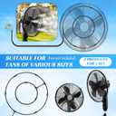2 Sets Fan Misters Kit for Outside Fan Misting 33ft 8 Nozzles for Cooling Outdoor Multi Nozzle Spray Ring for Patio Backyard Pavilion Swimming Pool Courtyard Barbecue Accessories Party