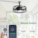 16" Outdoor Ceiling Fan Lights with Plug-in Cord for Gazebos