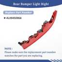 Rear Bumper Light Right Tail Light Reverse Lamp Replace 4L0945096A Fit for Audi Q7 2007 2008 2009 2010 2011 2012 2013 2014 2015 Passenger Side