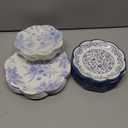 Sliner 100 Pcs Blue and White Floral Party Supplies Plates Something Blue Before I Do Tea Chinoiserie Party Wedding Baby Shower Birthday