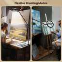 Overhead Phone Camera Mount for Desk Tripod - 10" Ring Light with Stand - Solid Ring Light with Clamp for Artist Drawing, Video Recording,CRI >95