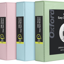 Oxford 3 Ring Binders, Binders for School and Office, 2 Inch ONETouch Easy Open D Rings, 3Sided View Binder Covers, Xtralife Hinge, NonStick, PVCFree, Black, 530Sheet Capacity, 4 Pack (79911)