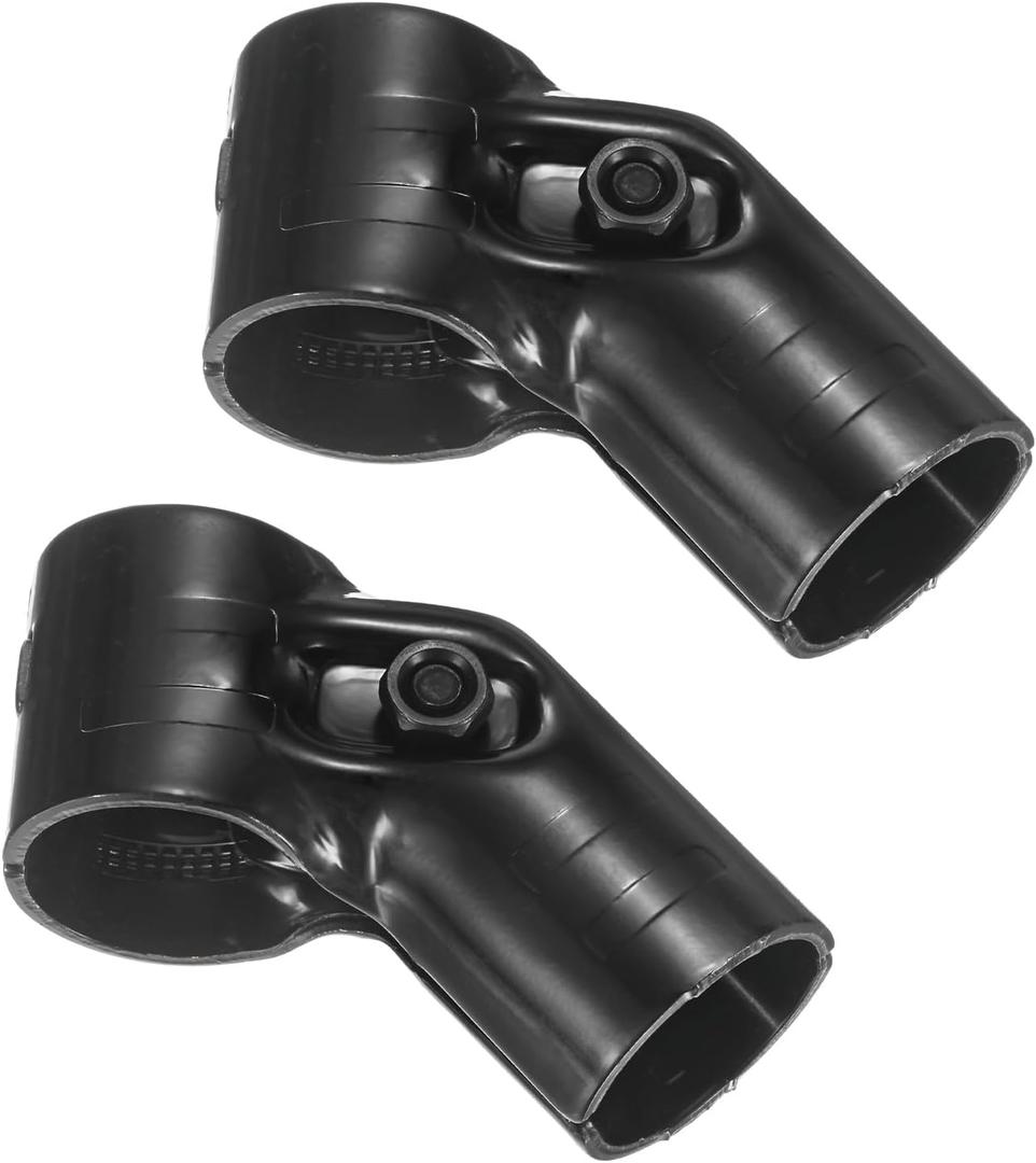2-Pack Structural Pipe Connector, 45 Degree Conduit Clamp Steel Pipe Connector for OD 1.1" or 28MM Pipe, Conduit Connectors with Screws