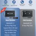 Elook Cassette to Bluetooth Adapter for Car, 5.1 Bluetooth Receiver Kit for Cassette Aux Adapter with 3.5 MM Auxillary Cable, Black