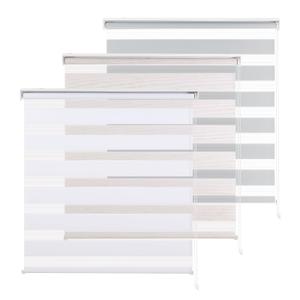 RED GRAPES 2PCs Zebra Blinds for Windows Dual Layer Roller Window Shades Sheer Privacy Light Control for Day and Night Window Blind Shade for Home and Office,Easy to Install(23" W x 72" H, Natural)