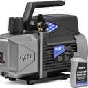 Orion Motor Tech A2L Vacuum Pump, 3.5 cfm 1/4 hp Single Stage Sparkless Ignition Proof Vacuum Pump for R1234yf R32 R134a R22 R410A with 15 Micron Ultimate Vacuum, Auto HVAC Vacuum Pump