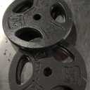 CAP Barbell Standard 1-Inch Grip Weight Plates (25 lbs Plate Pack (x2), Black)