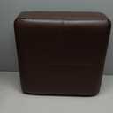 GLAXYFUR Storage Ottoman Cube Folding Footstool PU Leather Bench with Legs, Ottoman with Storage for Living Room, Bedroom, Brown (15.7" Brown)
