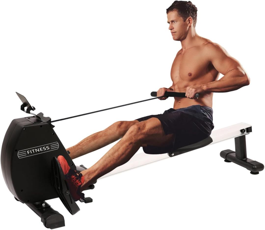 Indoor Fitness Rowing Machine 264 LBS Weight Capacity Foldable Rower for Home Use with Comfortable Seat Cushion