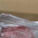 Ciaell 24 Pack Pink Plastic Champagne Flutes - 6 Oz Flower Wavy Champagne Glasses - Heavy Duty Vintage Disposable Glassware for Party & Anniversary & Wedding & Mother's Day