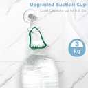 Suction Cup Hook, 2 Pack Clear Shower Hooks, Removable Small Suction Cup Hooks for Shower, Kitchen, Bathroom, Glass Windows, Door, Hanging up to 6.6 lbs