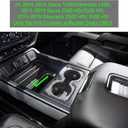 Full Center Console Organizer Compatible with 2014-2018 Sierra 1500 /Silverado 1500 Accessories 2015-2019 Silverado/Sierra 2500 3500HD Compartment Cover Insert Tray Storage, Red