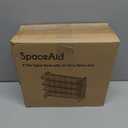 SpaceAid Spice Rack Organizer with 24 Spice Jars, 386 Spice Labels, Chalk Marker and Funnel Set for Cabinet, Countertop, Pantry, Cupboard or Door & Wall Mount -24 Jars, 11.8" W 10.8" H, Black