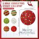 Hungdao 6 Pcs 15.75'' Large 3D Christmas Peppermint Lollipop Yard Decorations Red Green White Candy Signs with Stakes Xmas Winter Holiday Garden Sign Photo Prop Decor for Tree Lawn Patio Driveway